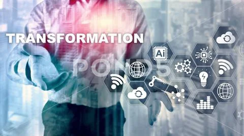 Business Transformation. Future and Innovation Internet and network concept Stock Illustration