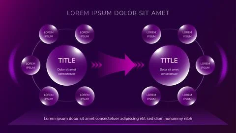 Business Transformation Infographic with Process Flow Stock Illustration