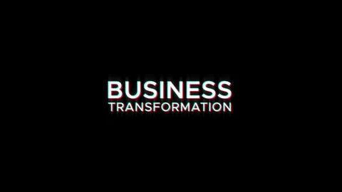 Business transformation text glitch screen effect abstract media video animation Видео 313001036