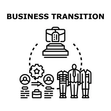 Business transition planning evolving process concept Stock Illustration