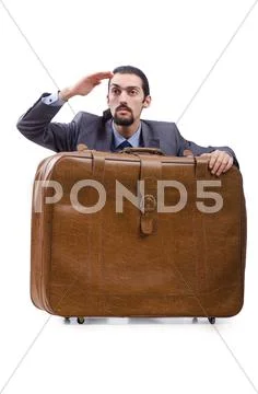 Business travel concept with businessman Stock Photos