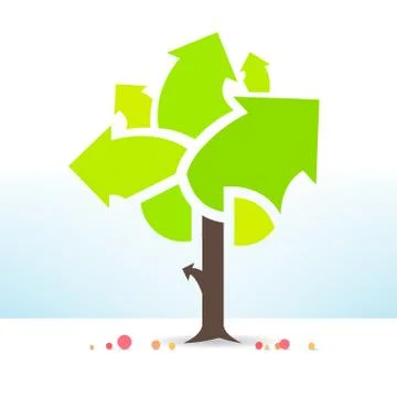 Business tree is fruitful Stock Illustration