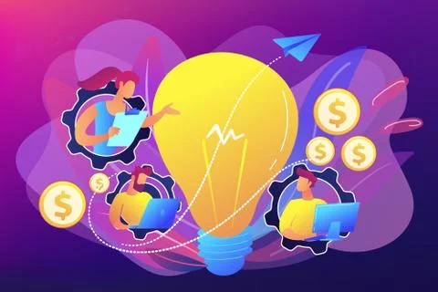 Business trend analysis concept vector illustration. Stock Illustration