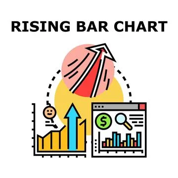 Business trend developing bar chart concept Stock Illustration