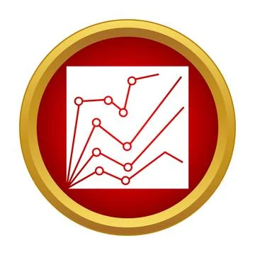 Business trend line graph data icon Illustrazione stock