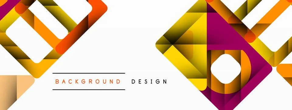 Business triangle and squares vector abstract background Illustrazione stock
