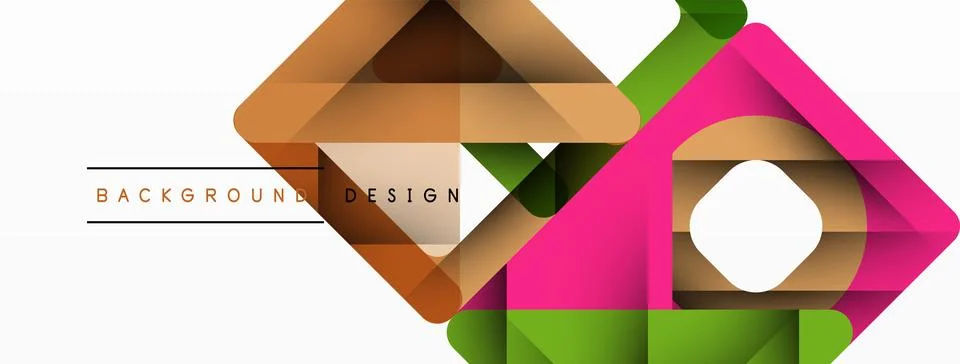 Business triangle and squares vector abstract background Illustrazione stock