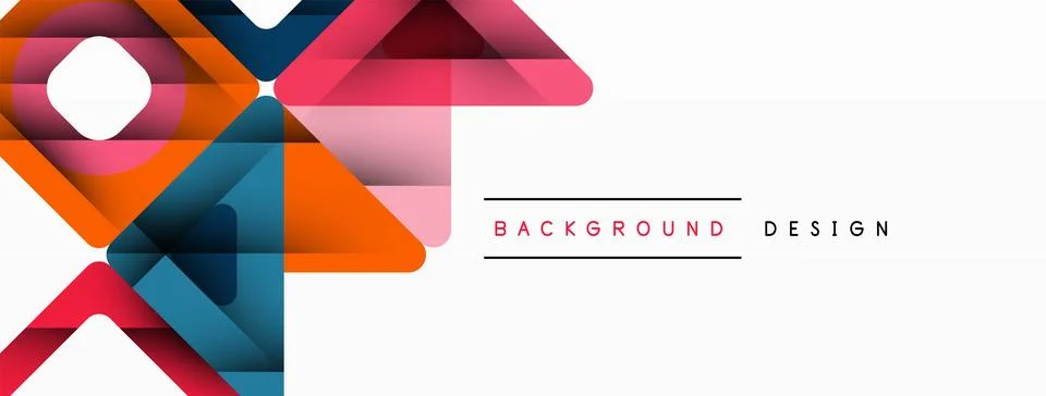 Business triangle and squares vector abstract background Illustrazione stock