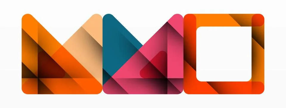 Business triangle and squares vector abstract background Illustrazione stock