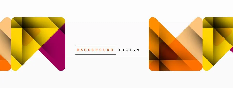 Business triangle and squares vector abstract background Illustrazione stock