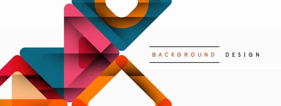 Business triangle and squares vector abstract background Illustrazione stock