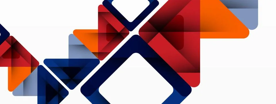 Business triangle and squares vector abstract background Stock Illustration