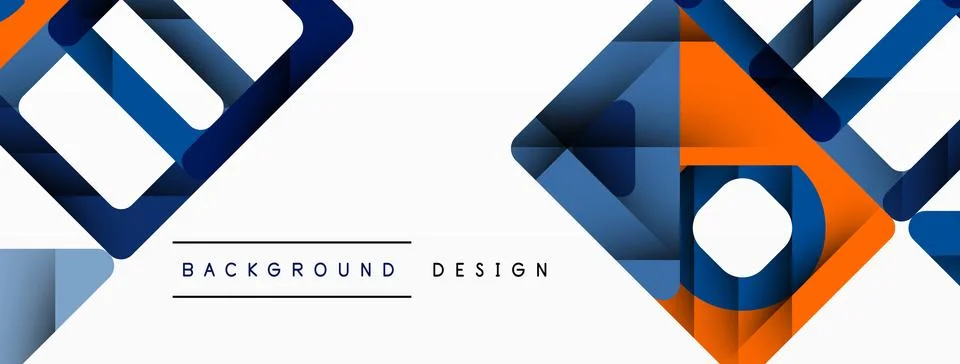 Business triangle and squares vector abstract background Stock Illustration