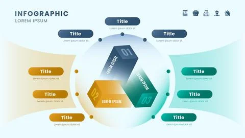 Business Triangle Process Infographic Template with 3 Step Workflow Diagram Stock Illustration