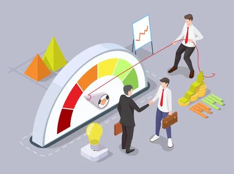 Business trust level 3d vector business partner Stock-Illustration