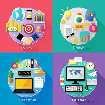 Business types concept Stockillustratie