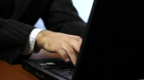 Business typing Work on black notebook 스톡 동영상 837741
