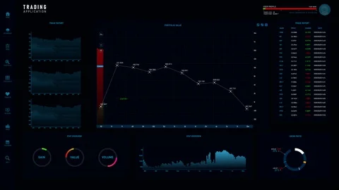 Business User Interface Stock Footage 128099671