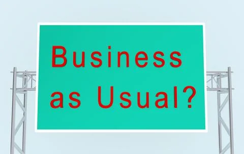 Business as Usual? concept Stock Illustration