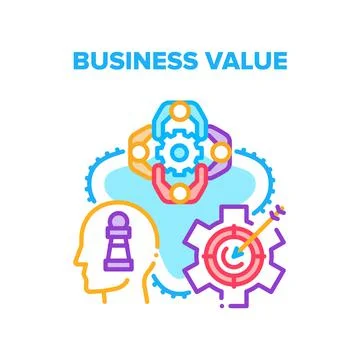 Business Value Increasing Vector Concept Color 스톡 일러스트