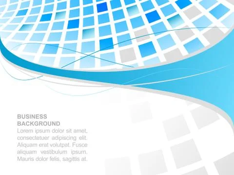 Business vector background with blue abstract square mosaic. Stock Illustration