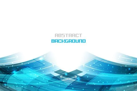 Business vector background with blue abstract wavy pattern, glitter and arrow 스톡 일러스트