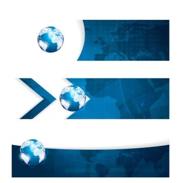 Business vector blue background global concept Stock Illustration