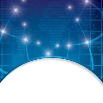 Business vector blue background global concept Stock Illustration