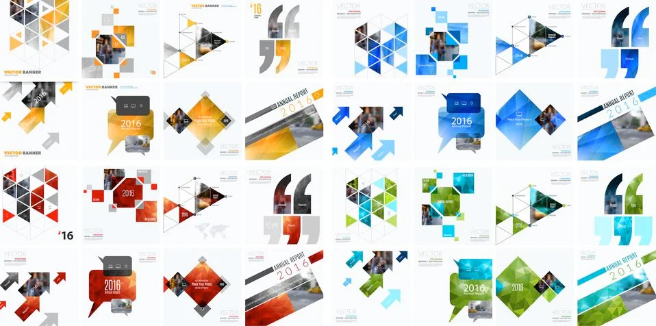 Business vector design elements for graphic layout. Modern abstr Stock Illustration