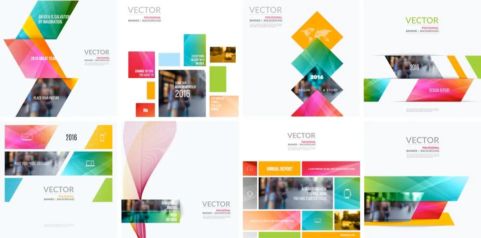 Business vector design elements for graphic layout. Modern abstr Stock Illustration