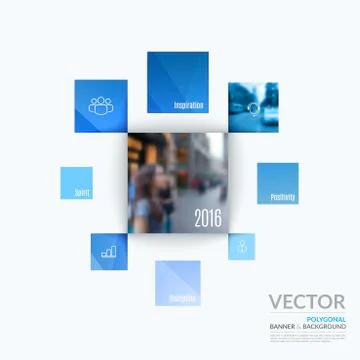 Business vector design elements for graphic layout. Modern abstr Stock Illustration