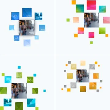 Business vector design elements for graphic layout. Modern abstr Stockillustratie