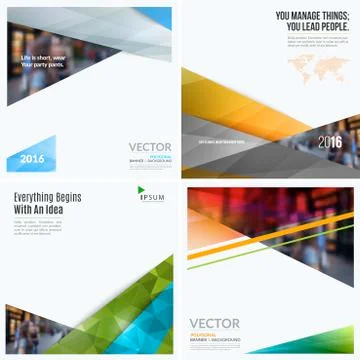 Business vector design elements for graphic layout. Modern abstr Stock Illustration