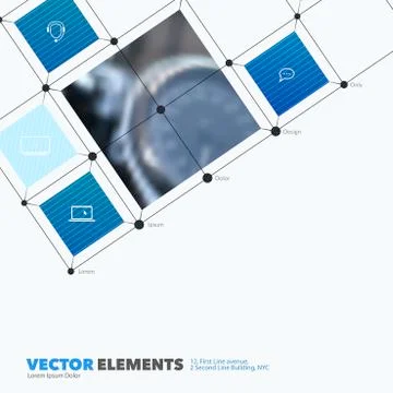 Business vector design elements for graphic layout. Modern abstr Stock Illustration