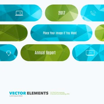 Business vector design elements for graphic layout. Modern abstr Illustrazione stock