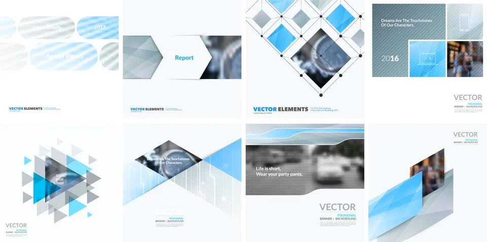 Business vector design elements for graphic layout. Modern abstr Stock Illustration