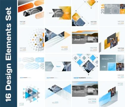Business vector design elements for graphic layout. Modern abstr Stock Illustration