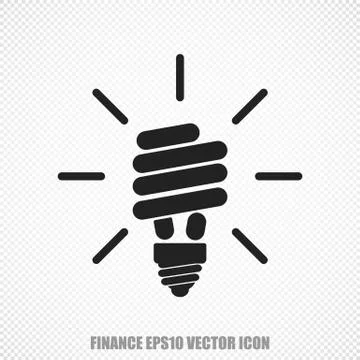 Business vector Energy Saving Lamp icon. Modern flat design 스톡 일러스트