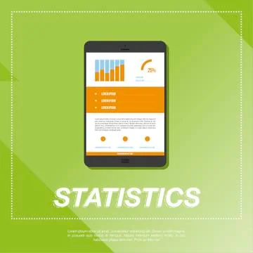 Business vector graphics and statistics. イラスト素材