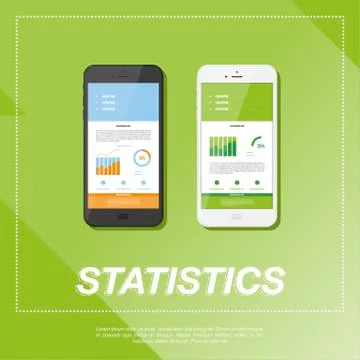 Business vector graphics and statistics. イラスト素材