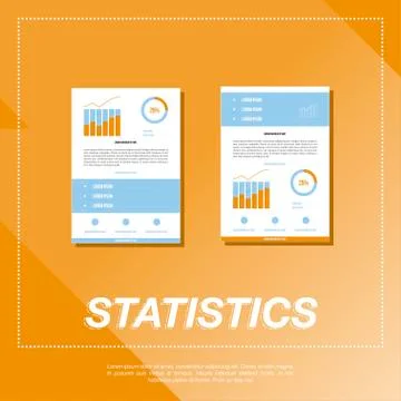 Business vector graphics and statistics. Stock Illustration