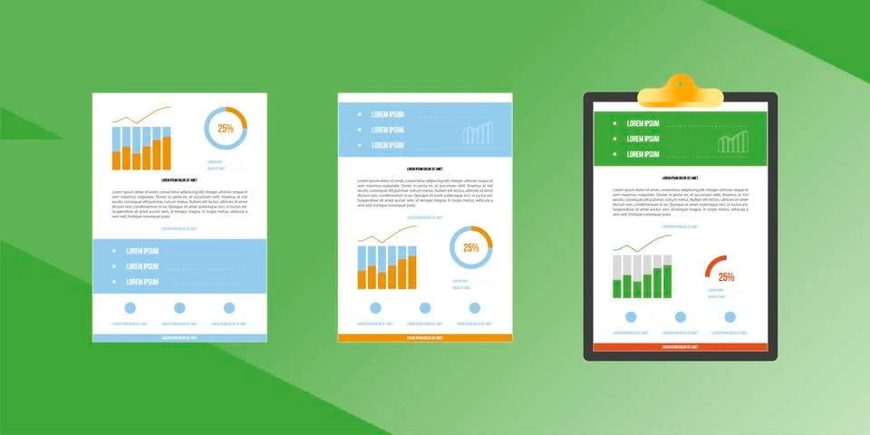 Business vector graphics and statistics. イラスト素材