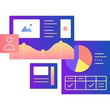Business vector icon data graph chart template Stock Illustration