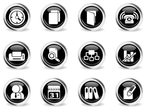 Business vector icons Stock Illustration