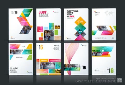 Business vector set. Brochure template layout, cover design annu Stock Illustration