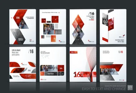 Business vector set. Brochure template layout, cover design annu Stock Illustration