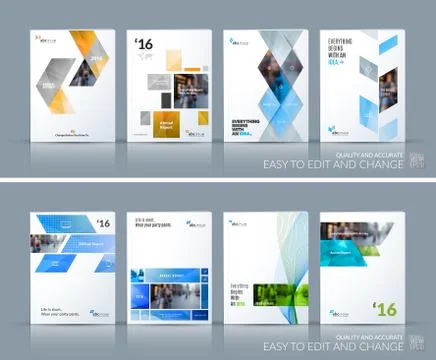 Business vector set. Brochure template layout, cover design annu Stock Illustration