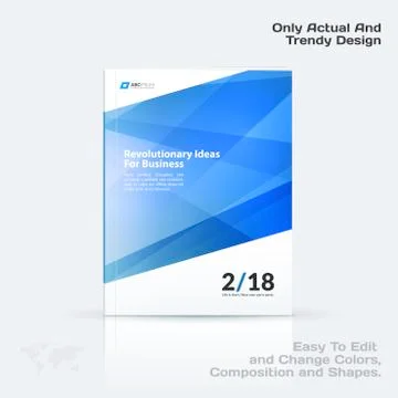 Business vector template, brochure design, abstract annual report, cover modern Illustrazione stock