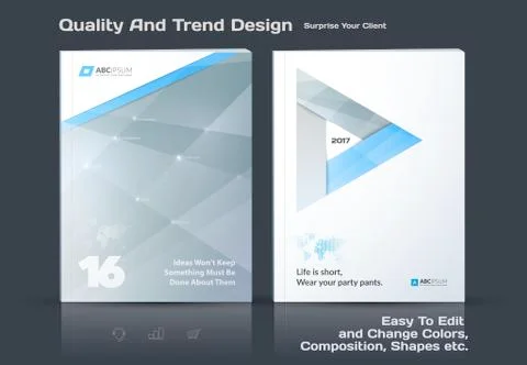 Business vector template, brochure design, abstract annual report, cover modern Stock Illustration