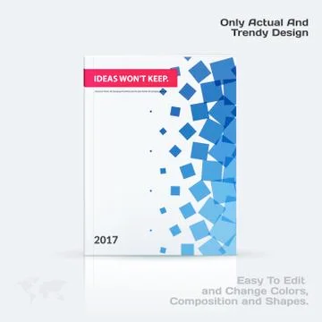 Business vector template, brochure design, abstract annual report Stock Illustration